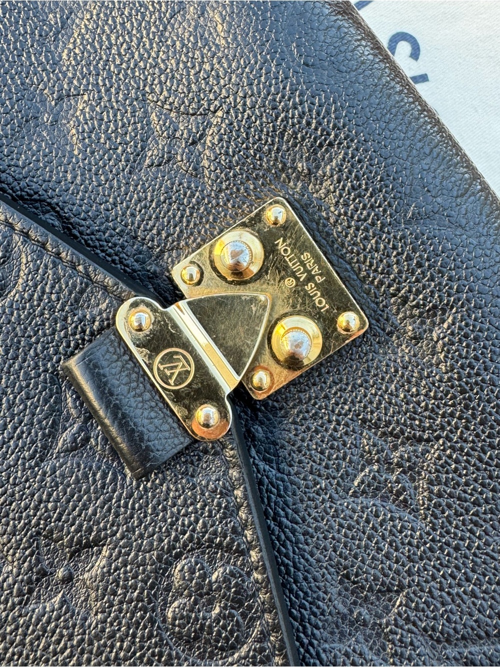 Louis Vuitton Black Monogram Empreinte Pochette with Gold Hardware - Picture 4 of 15